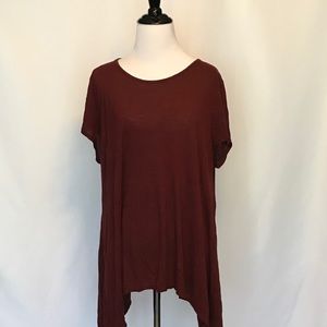Mossimo Burgundy short sleeved tunic
